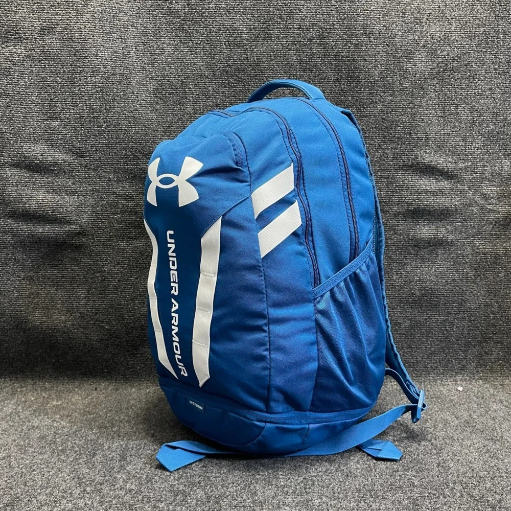 Under Armour 1361176‎ 426 Storm Hustle 5.0 Blue/White Backpack School Gym Travel